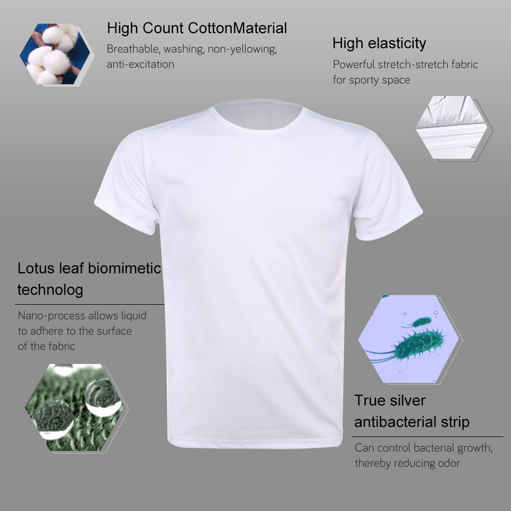 New Waterproof Men T Shirt Creative Hydrophobic Stainproof Breathable Antifouling Quick Dry Top Short Sleeve T Shirt Men