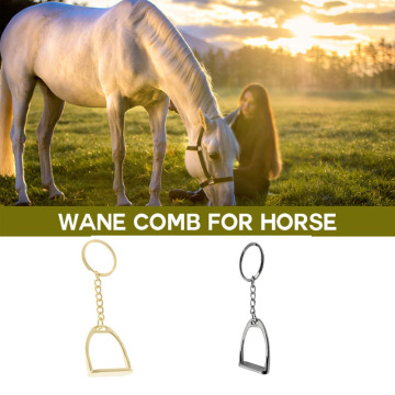 Horse Pony Stirrup Keyring Keychain Hanging Ornament For Business Hand Bag Equipment Outdoor Horse Riding Accessories