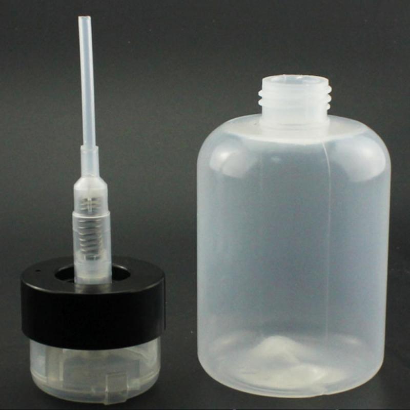 Portable 210ml Travel Cosmetics Bottle Empty Clear Pump Dispenser Plastic Bottle For Polish Remover Alcohol Liquid Oil Nail Art