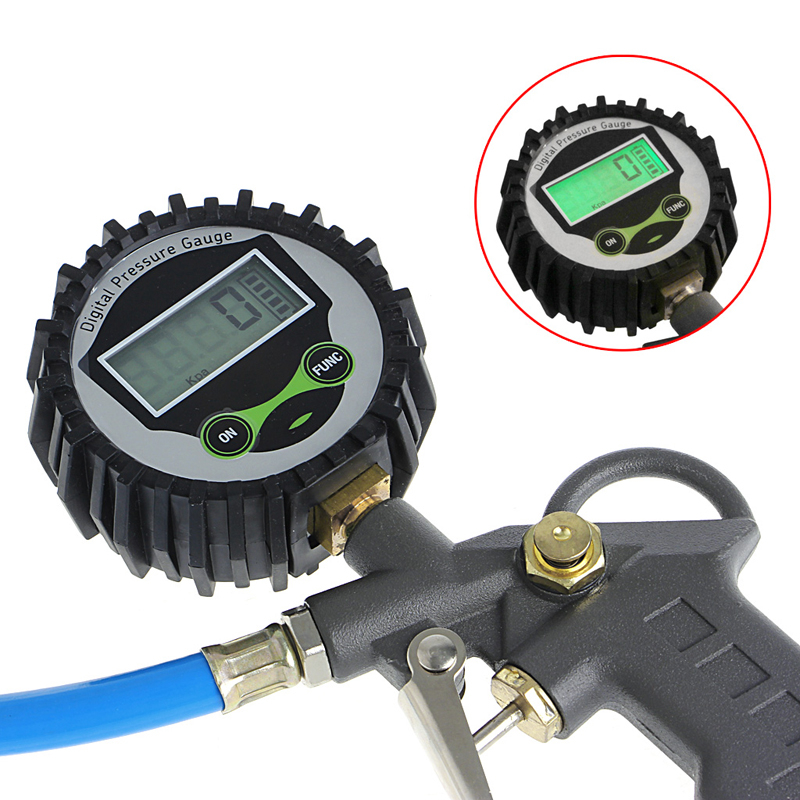 0-18bar/0-255psi Car Vehicle Digital Tire Air Pressure Gauge LCD Inflator Meter Motorcycle Inflation with LED Backlight