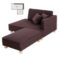 Upholstered Chaise Lounge Sofa Chair With Ottoman