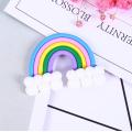 10pcs/lot Beautiful Polymer Clay Rainbow With Cloud Craft Cabochon Phone Decoration Diy Accessories