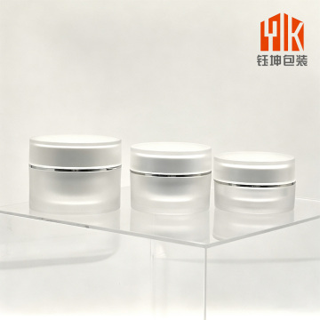 Frosted Clear Acrylic Cosmetic Cream Jars