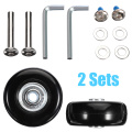 Mayitr 2 Sets Luggage Suitcase Replacement Kit OD 45mm Wheels Roller Hardware Furniture Casters