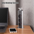 Desktop Socket Recessed Retractable Baby Proof Aluminum Alloy Charging Station 2 USB Port Office Power Outlet 3 AC Plugs