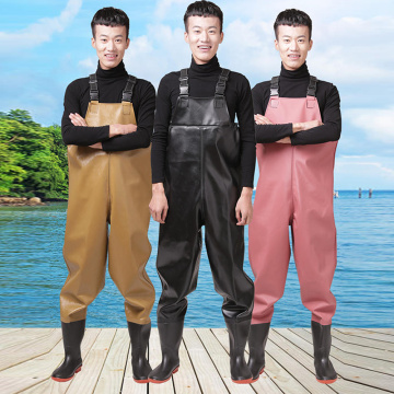 Fly Fishing Waders Clothing Portable Chest Overalls Men's Waterproof Clothes Wading Pants Breathable Stocking Foot X284G