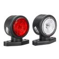 2Pcs 12 - 24v LED Universal Car Truck Side Marker Light Lights Indicator Signal Lamp Red White For Camper Trailer Lorry RV