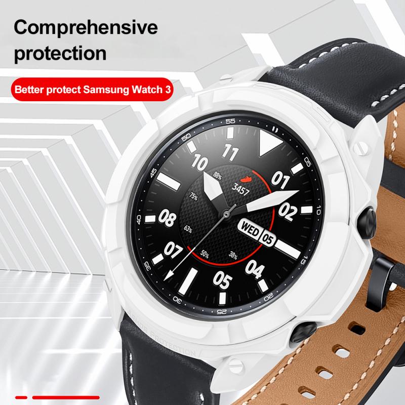 Suitable For Samsung Galaxy Watch3 Armor Protective Shell Rotatable Ring 41mm R850 Anti-drop Shell 45mm R840 Smart Accessories