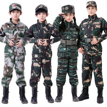 3pcs New Halloween Fancy Kids Army Soldier Cosplay Costumes Military Uniform Boys Camouflage Combat Training Jackets 110-180cm