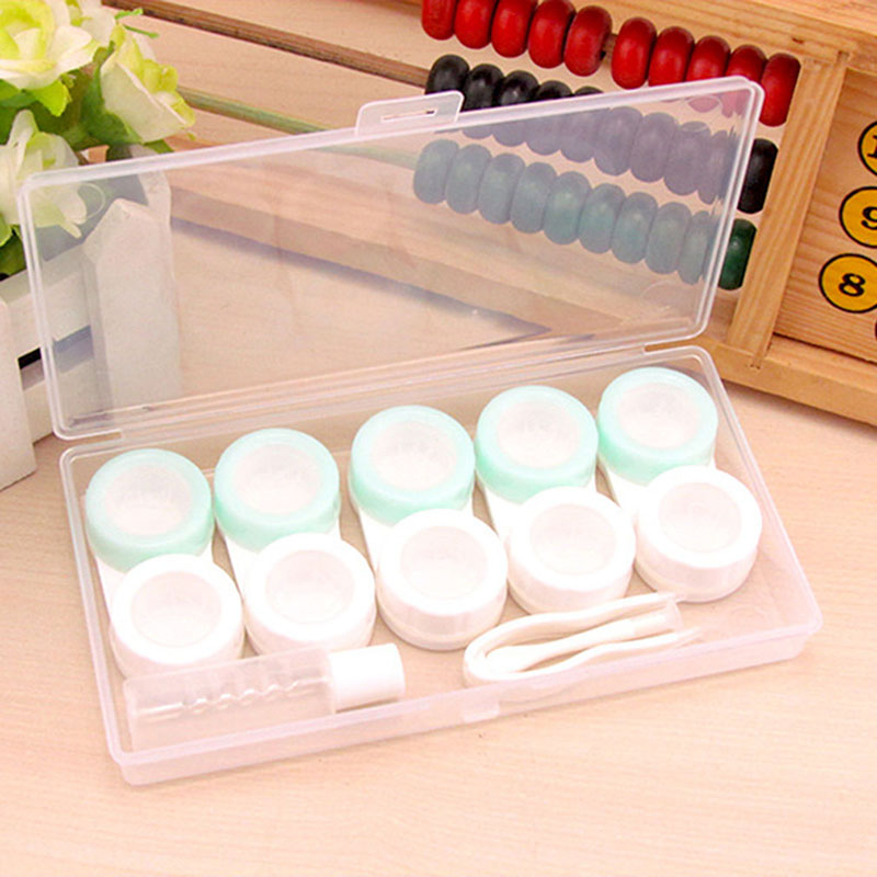 6 Pairs Contact Lens Case Eye Contact Lens Box Women Travel Contact Lenses Case Leakproof Container Lenses Box for Display Box