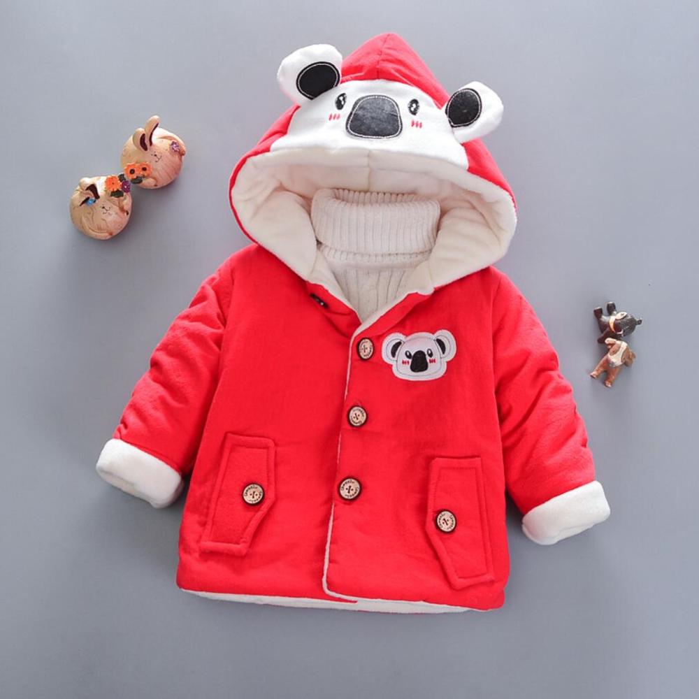 Boys Down Coats Cotton Koala Winter Jacket For Boy's Jacket Kids Candy Color Keep Warm Outerwear Coat Children Clothes