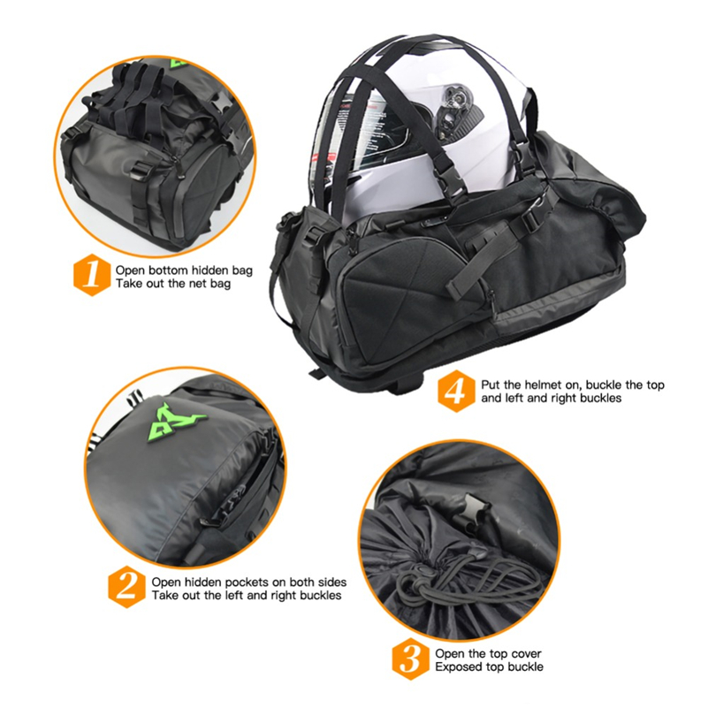 Waterproof High Capacity Motorcycle Bag Motocross Motorbike Luggage Bag Helmet Motorcycle Tail Bag Out-door sports givi