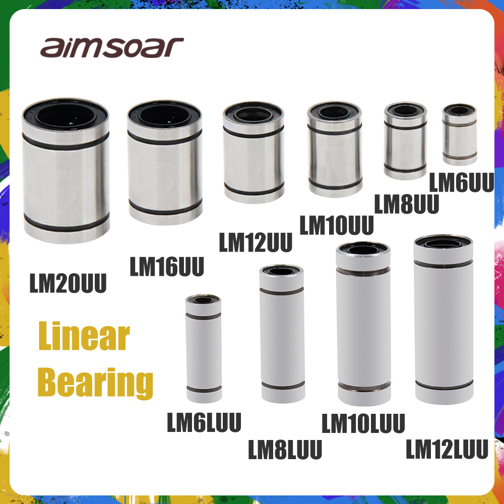 LM8UU Linear Bearings LM6UU LM10UU LM12UU LM16UU LM20UU LM6LUU LM8LUU LM10LUU LM12LUU Linear Bushing 8mm 3D printer Parts