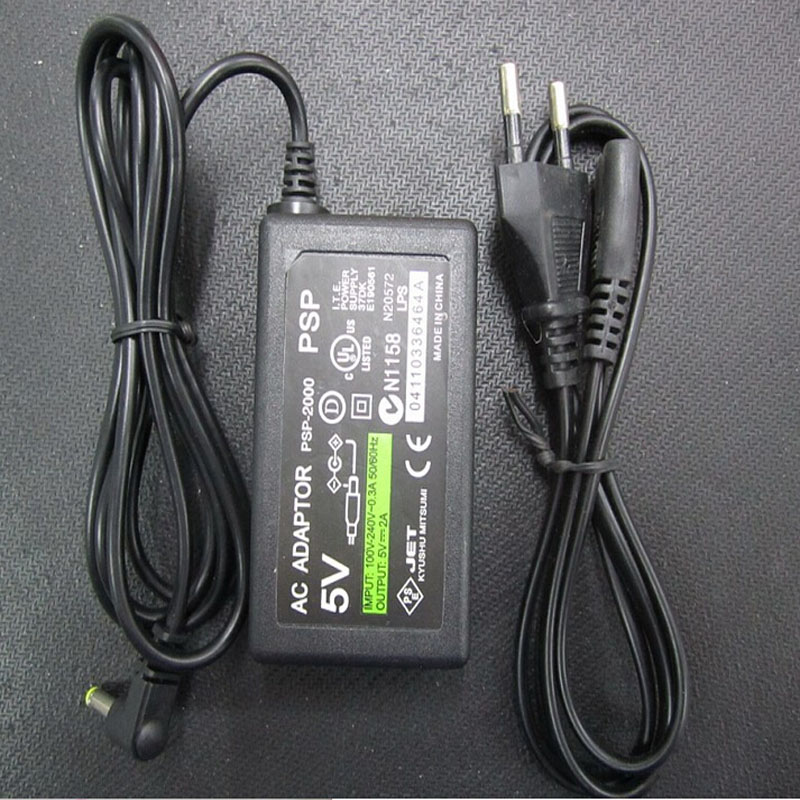 EU Plug 5V Home Wall Charger Power Supply AC Adapter for Sony PlayStation Portable PSP 1000 2000 3000 Charging Cable Cord