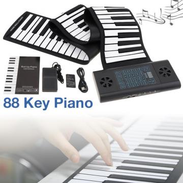 Electronic Organ 49/61 /88Keys MIDI Roll Up Piano Rechargeable Electronic Portable Silicone Flexible Keyboard Organ