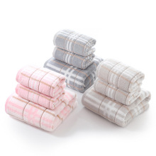 100%Cotton 3pcs towel set Pink towel bath towels for adults cotton large bathroom set