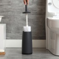 Toilet Brushes and Holders Toilet Bowl Brush with Holder Black for Bathrooms Modern Design Toilet Brush with Lid Longe