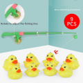 1set Magnetic Fishing Toys 8pcs Yellow Ducks With Fishing Rods Fishing Game Baby Water Play Bath Toys For Children Gift