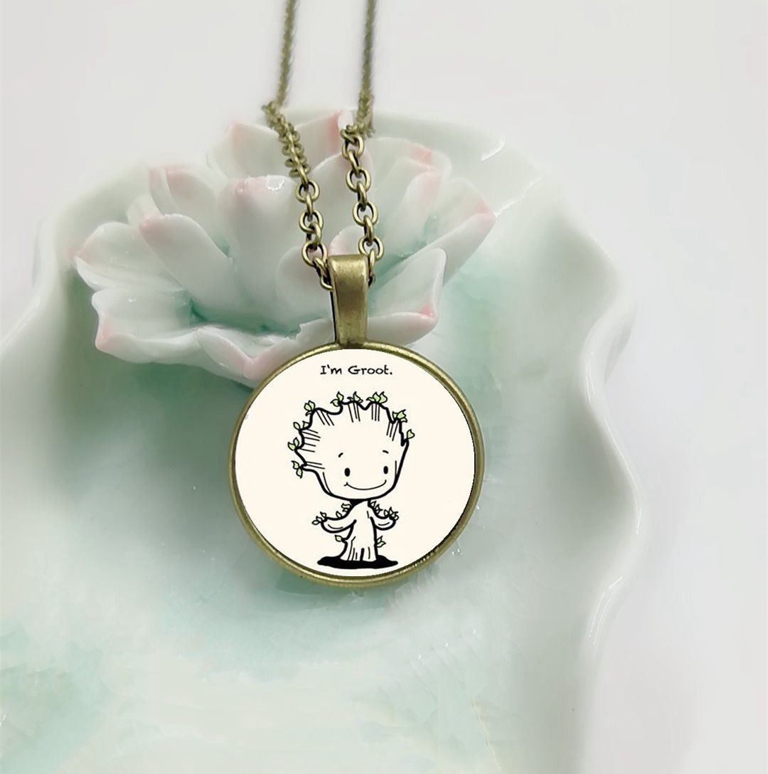 2018 New Guard of the Galaxy Im Groot Tree Baby Glutt Necklace Child's Pendant Necklace, Clothing Accessories Necklace