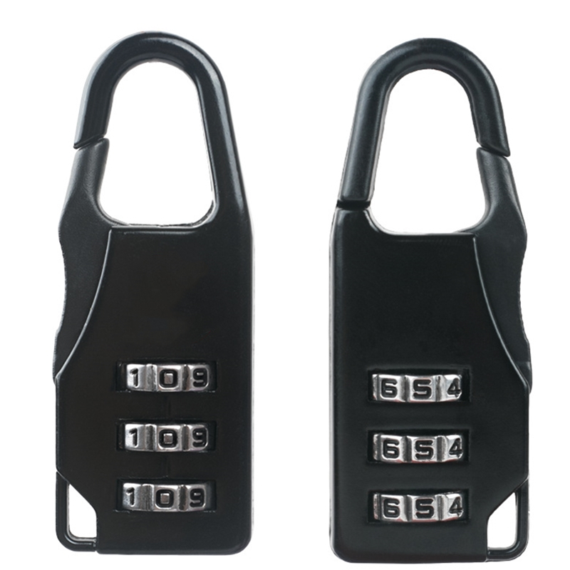 Alloy Combination Code Number Lock Padlock Luggage Lock for Zipper Bag Backpack Handbag Drawer Cabinet Lock