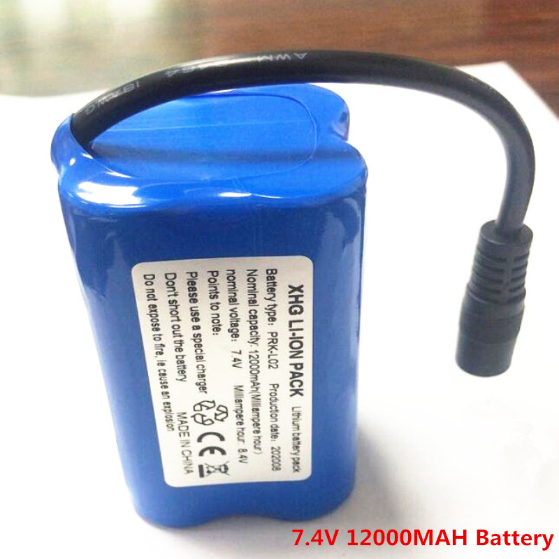 7.4V 12000Mah 5200Mah Battery 3To1 Line ChargerFor T188 T888 2011-5 V007 C18 H18 So on Remote Control RC Fishing Bait Boat Parts