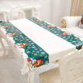 110X180cm Christmas Tablecloth Banquet New Year Party Printing Rectangular PVC Christmas Atmosphere Table Cover Decorations