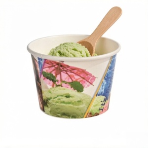 Biodegradable PE/PLA Coating Ice Cream Paper Cup
