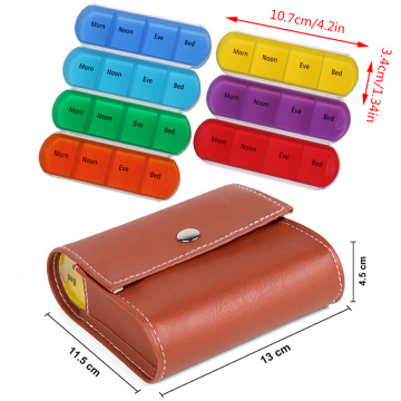 28 Squares Weekly 7 Days Tablet Pill Box Holder Medicine Storage Organizer Container Case Wallet Medicine Box Travel Case