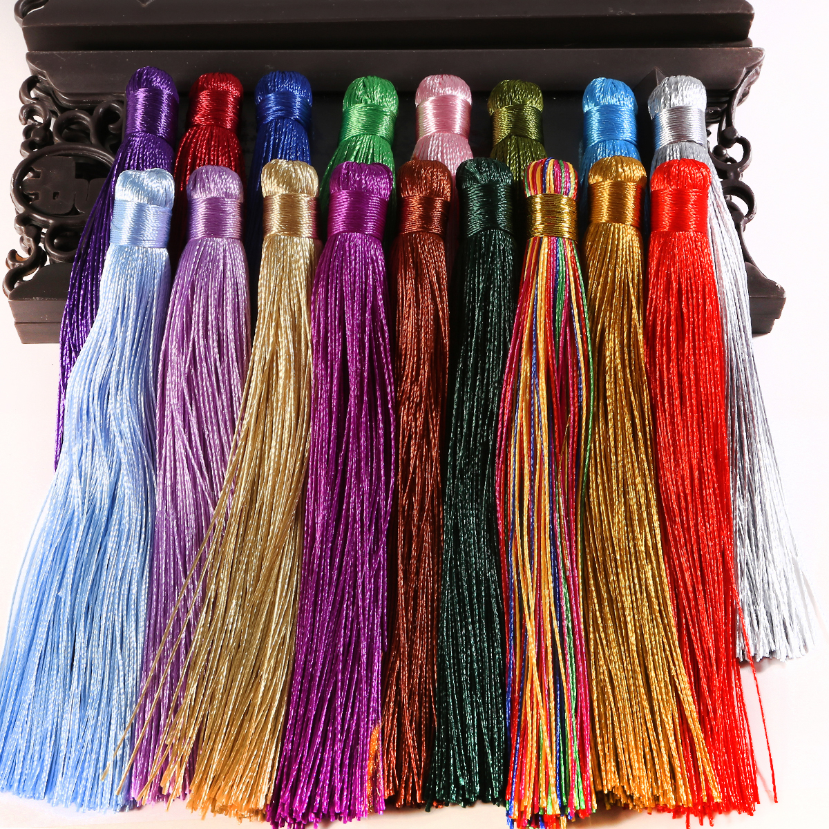 10pcs Polyester Tassel Fringe Trim 12cm Multicolor Cotton Silk Tassel For Home Decoration DIY Sewing Curtains Accessories