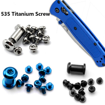 T6 shank screws Spindle Set Folding Pocket Knife Handle Titanium Screws For 535 Replacement Tool Parts