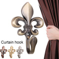 2PCS Zinc Alloy Vintage Organizer Holder Wall Living Room Home Decoration Plum Blossom Shaped Towel Curtain Hook Accessories