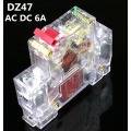 1P 6A 230/400v~Mini Circuit breaker MCB C45 C type AC DC
