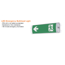 LED bulkhead emergency exit sign