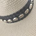 Boho women summer straw hat classic black girdle Panama sunhats Jazz Hat Female beach sun cap