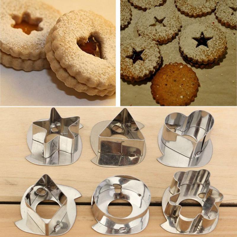 7Pc Stainless Steel Cookie Cutter Pastry Fondant Cake Baking Mold Biscuit Mould Bakeware Cookie Tools Kitchen Accessories