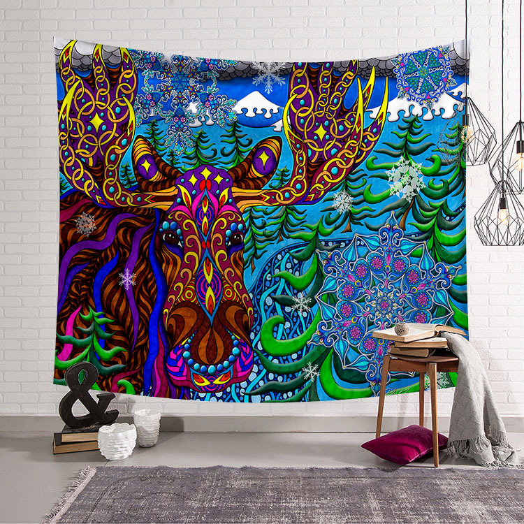 New Polyester Hippie Mandala 3D Tapestry Abstract Art Wall Hanging Tapestry Dormitory Family Bedroom Living Room Decorcraft 04