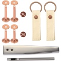 Red Copper Rivet and Burr with Burr Setter Copper Rivet Fastener Install Setting Tool and Hole Punch Cutter