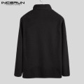 Winter Fashion Men Sweater Warm Jumper Faux Fleece Turtleneck Long Sleeve 2020 Fashion Men Pullovers Streetwear INCERIN S-5XL