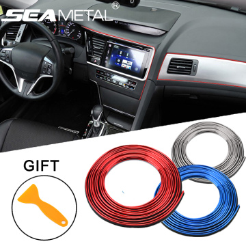 5M Car Interior Mouldings Trims Decoration Line Strips Car-styling Door Dashboard Air Outlet Decorative Sticker Auto Accessories