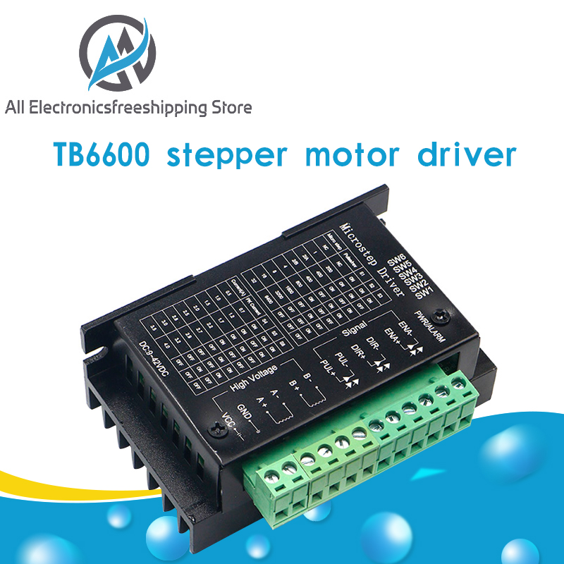 TB6600 Stepper Motor Driver 4A 9~42V TTL 32 Micro-Step CNC 1 Axis NEW 2 or 4 Phase of Stepper Moto 42, 57, 86