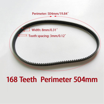 168T Breadmaker Conveyor Belts bread machine belts Bread Maker Parts 168Teeth Perimeter 504mm Kitchen Appliance accessories