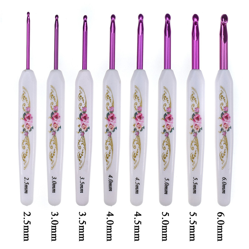 Classical Style Crochet Hook Set 16pcs Mix Sizes 1.0-6.0mm Aluminum Crochet Needles With Case Yarn Sweater Weave Knitting Tools