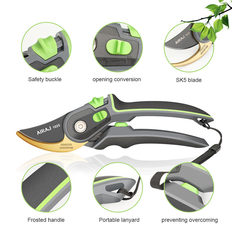 AIRAJ Household Pruning Shears Garden Shears Portable Branches Fruit Tree Flower Pruning Scissors Tool With Folding Saw