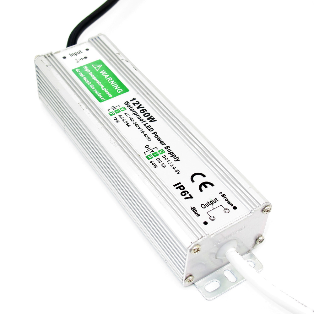 IP67 Waterproof 12V LED Driver 10W 15W 20W 24W 30W 36W 45W 50W 60W 80W 100W 120W 150W Power Supply for LED Strip 3528 5050