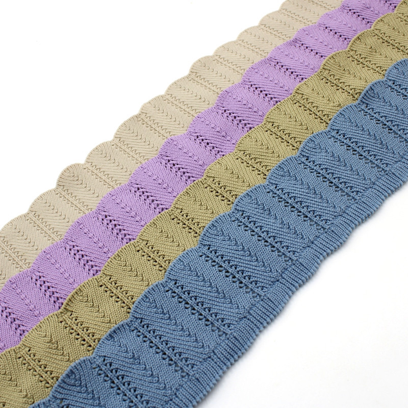 Cotton Spandex Fabric Elastic Ribbed Cuff Neckline Cloth Stripe Stretchy Knit Fabric for Collar Hem Sweat Bottom Accessories