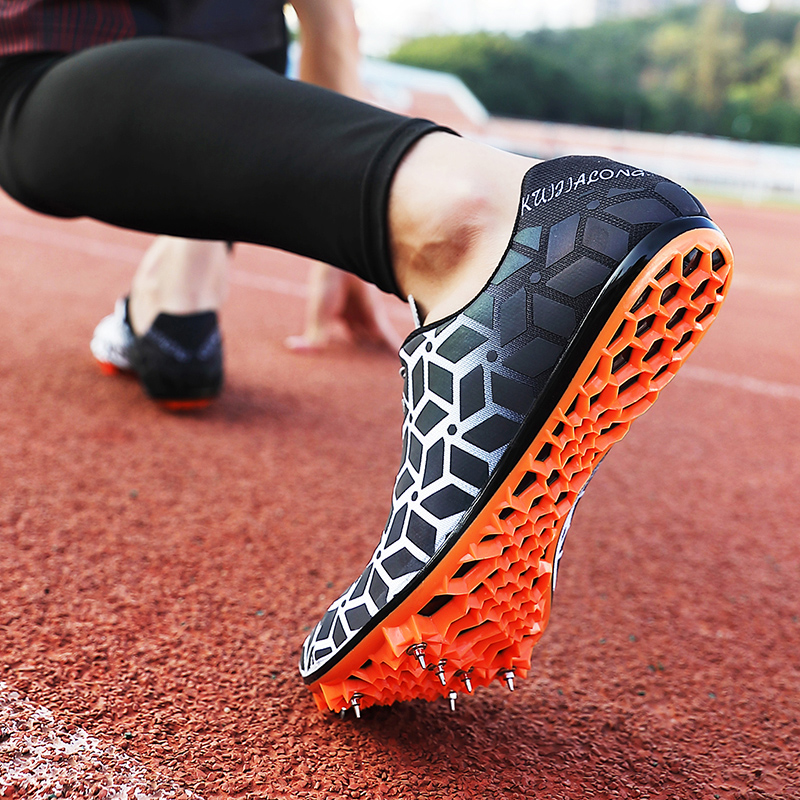Mens Womens Boys Girls Spikes Running Shoes Athletics Racing Track and Field Sneakers Jumping Track Shoes Training Sprint Spike