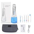 5 Modes Oral Irrigator USB Rechargeable Water Floss Portable Dental Water Flosser Jet 300ml Irrigator Dental Teeth Cleaner+5 Jet