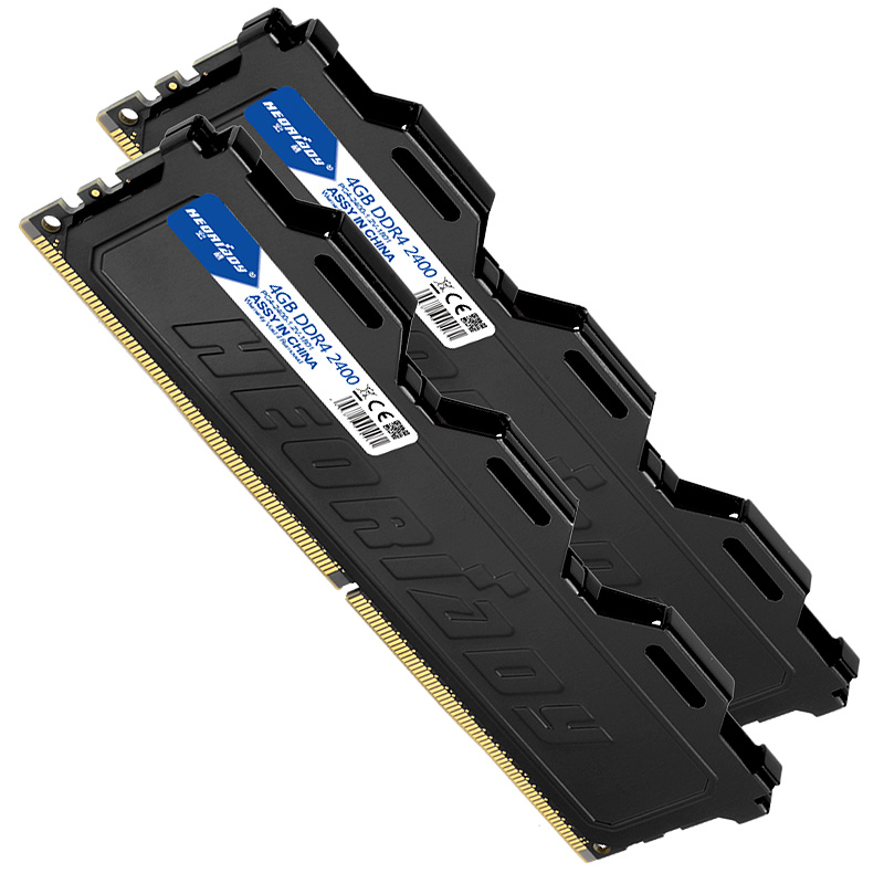 heoriady PC RAM DDR4 4GB 2400 mhz with cooling fin desktop memory compatible 2133MHz 2666MHz 8GB