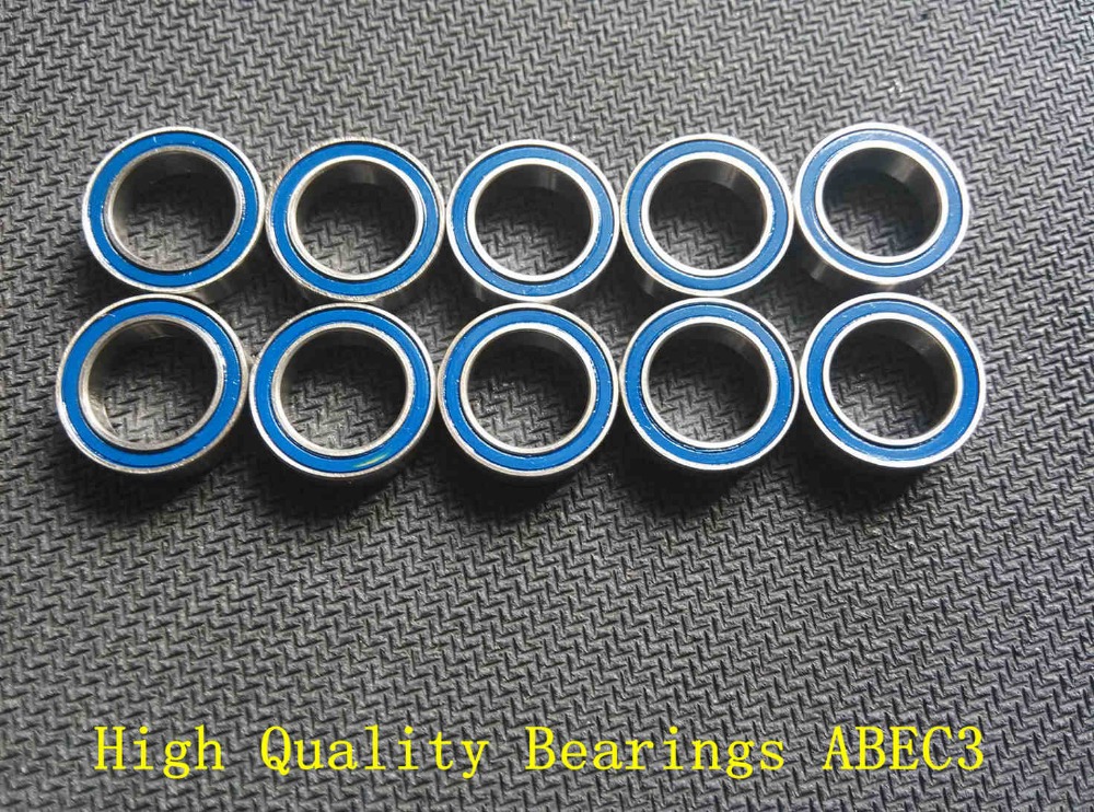 10PCS 10X15X4 6700 2RS ABEC3 10X15X4mm Blue Rubber Seals bearing Model bearing