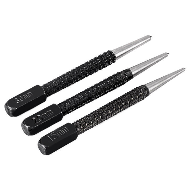 3PCS set Non-Slip Center Pin Punch Set 3/32" High-carbon Steel Center Punch For Alloy Steel Metal Wood Drilling Tool